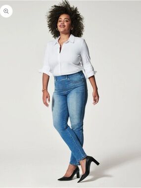 SPANX Ankle Straight Leg Jeans, Vintage Indigo XL- P